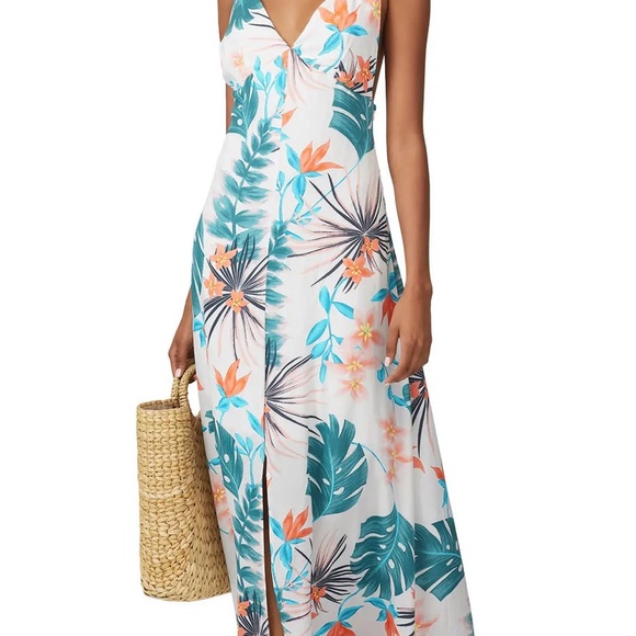 Slate & Willow Dresses & Skirts - Slate & Willow Palm Printed Maxi Dress Large